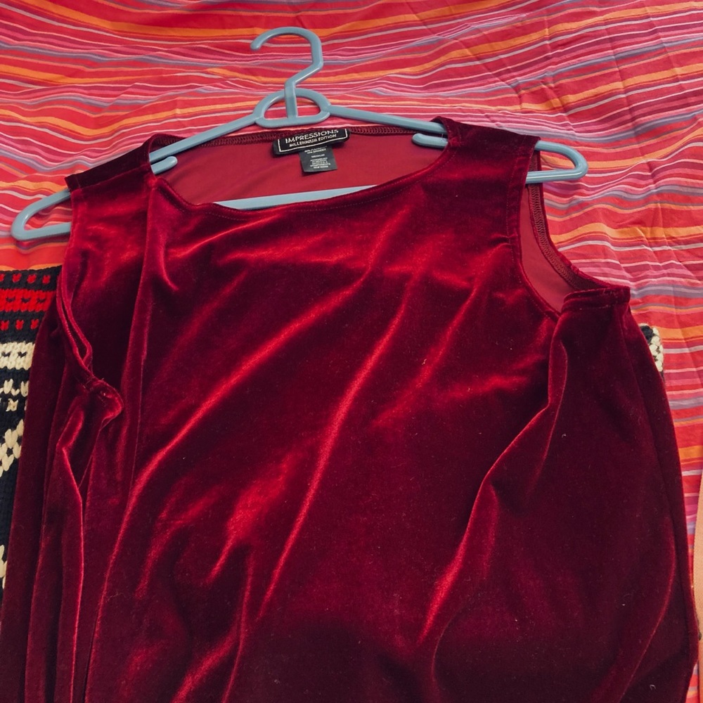 Burgundy Velvet jumper